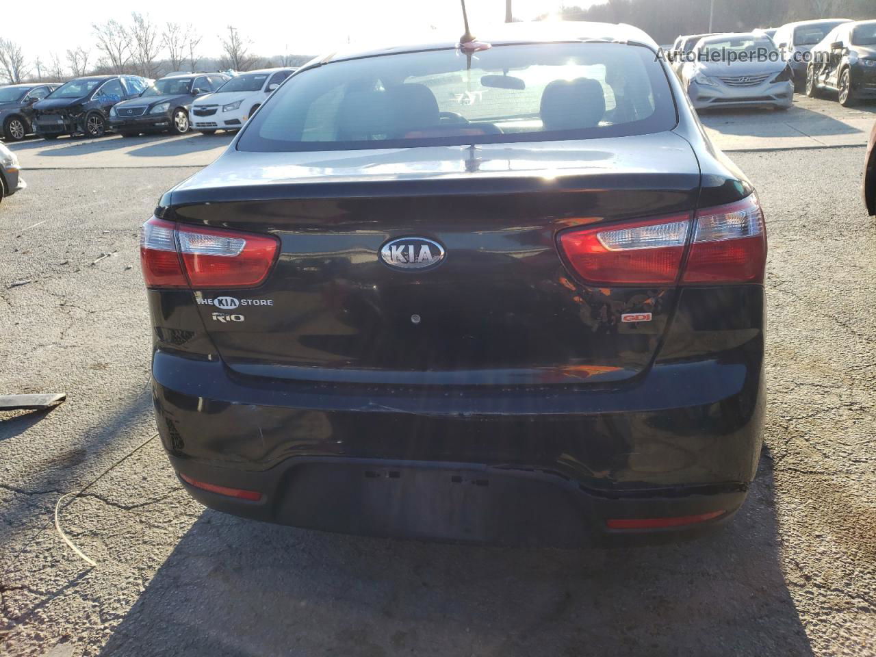 2013 Kia Rio Lx Black vin: KNADM4A37D6179840