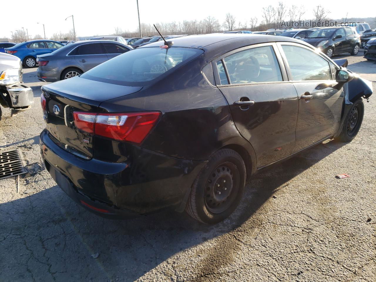 2013 Kia Rio Lx Black vin: KNADM4A37D6179840