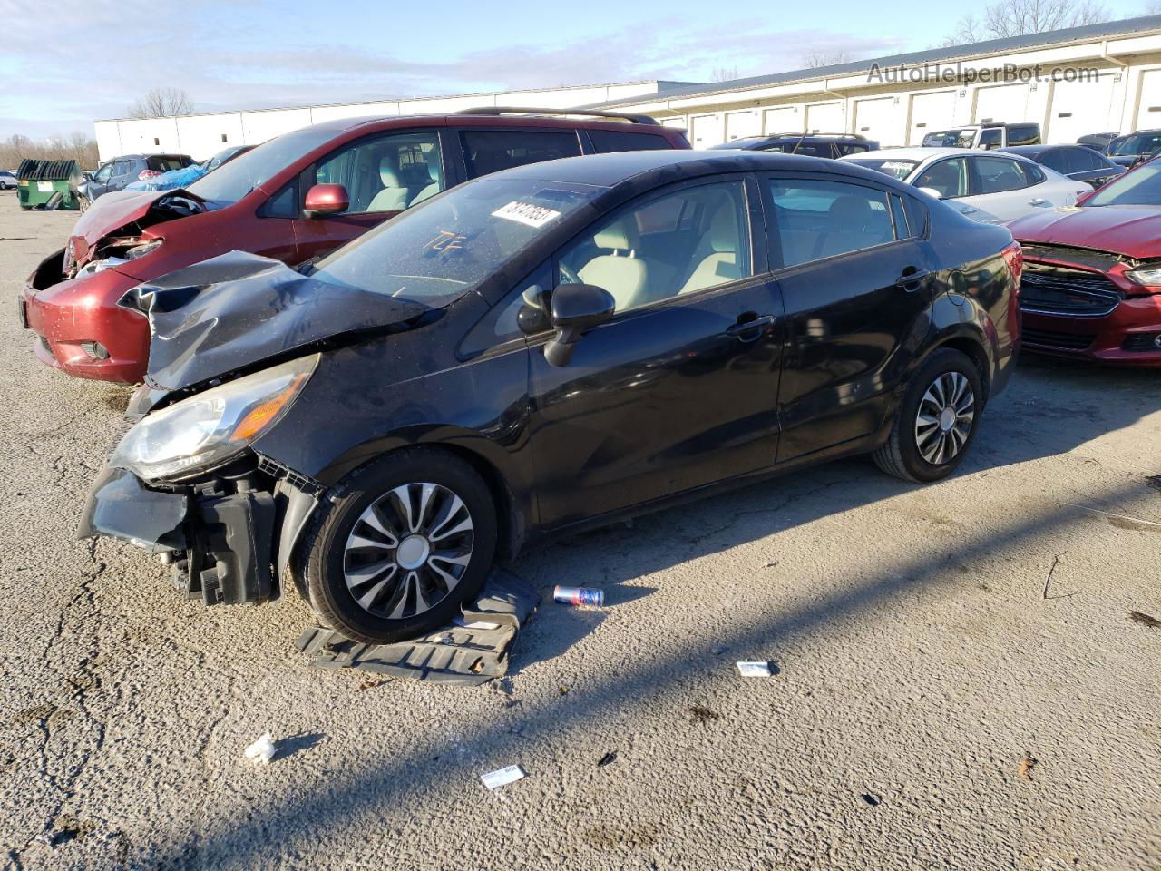 2013 Kia Rio Lx Black vin: KNADM4A37D6179840