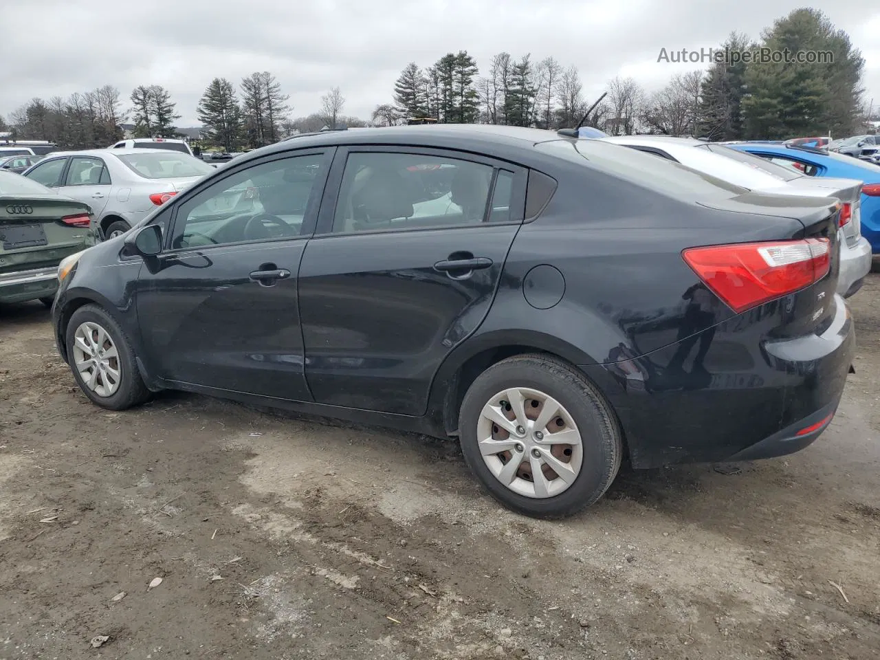 2013 Kia Rio Lx Black vin: KNADM4A37D6216871