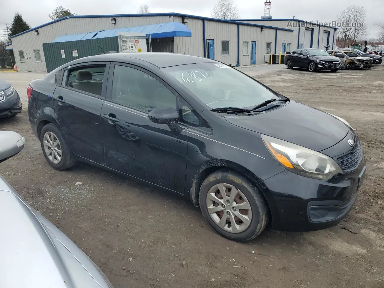 2013 Kia Rio Lx Black vin: KNADM4A37D6216871