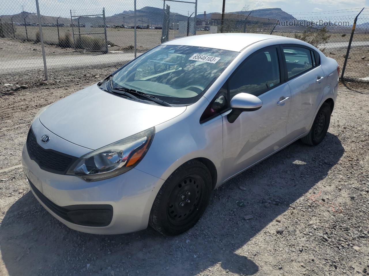 2013 Kia Rio Lx Silver vin: KNADM4A37D6244766