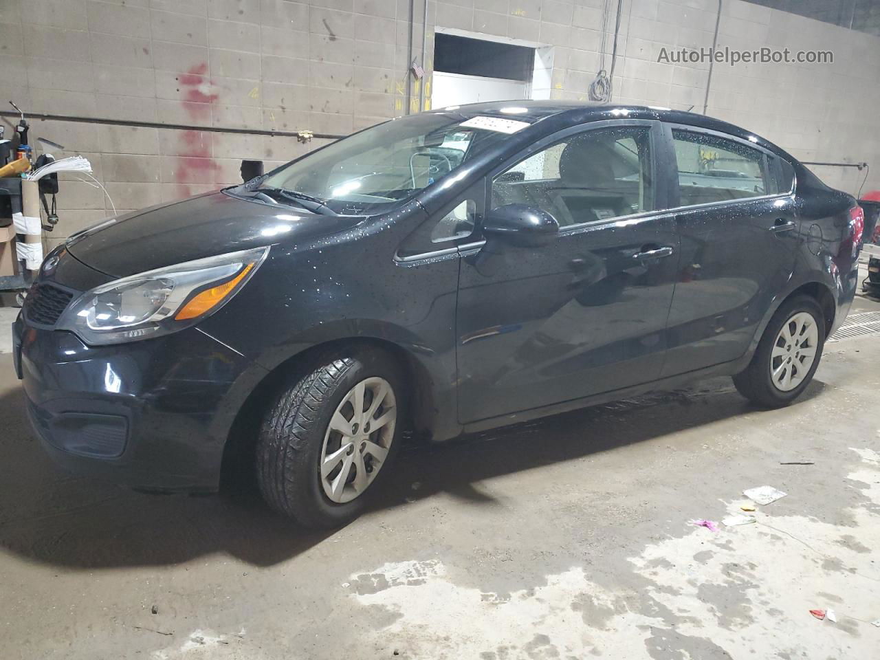 2013 Kia Rio Lx Black vin: KNADM4A37D6293563