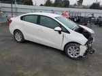 2013 Kia Rio Lx White vin: KNADM4A37D6296379