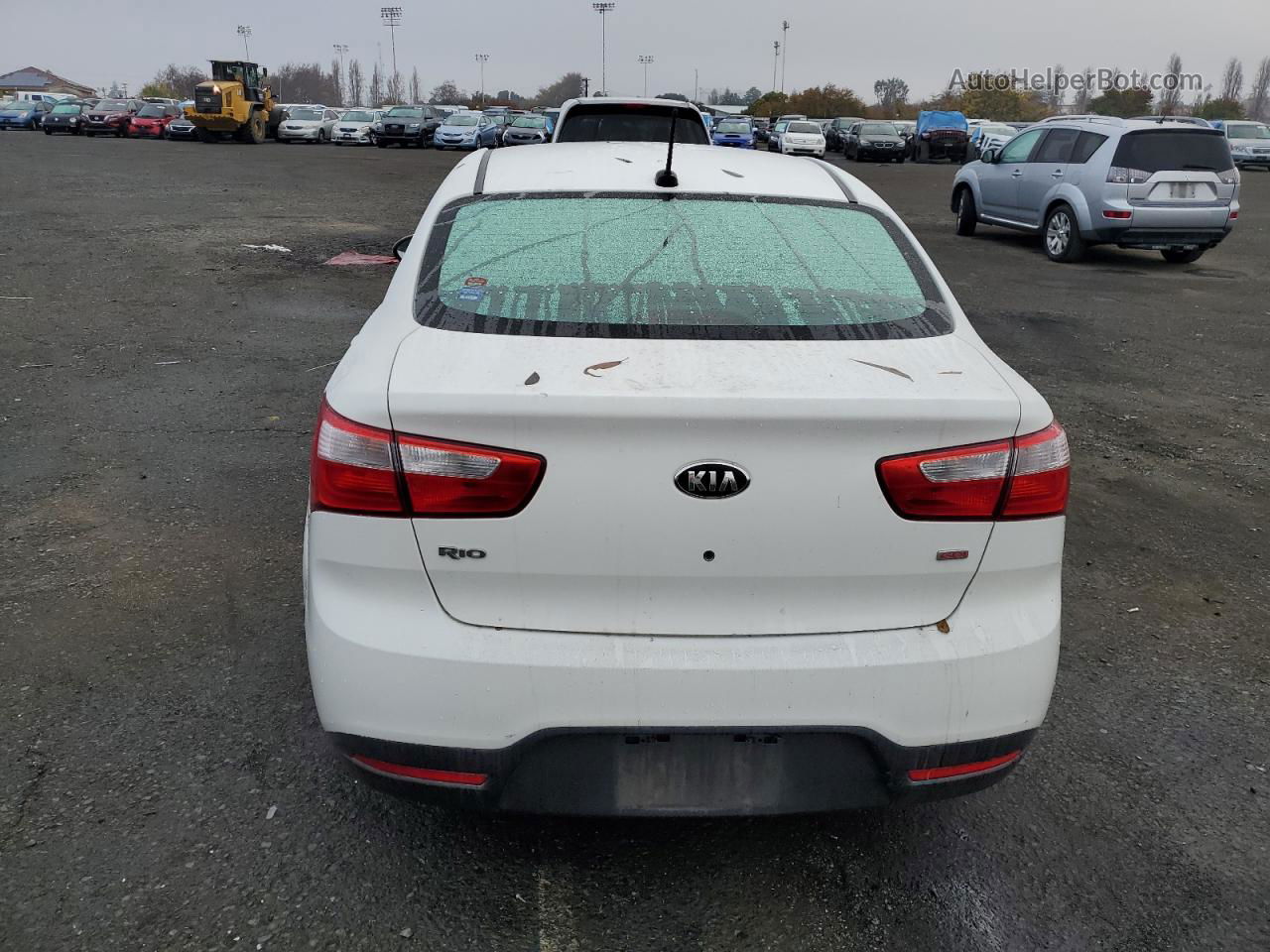 2013 Kia Rio Lx White vin: KNADM4A37D6296379