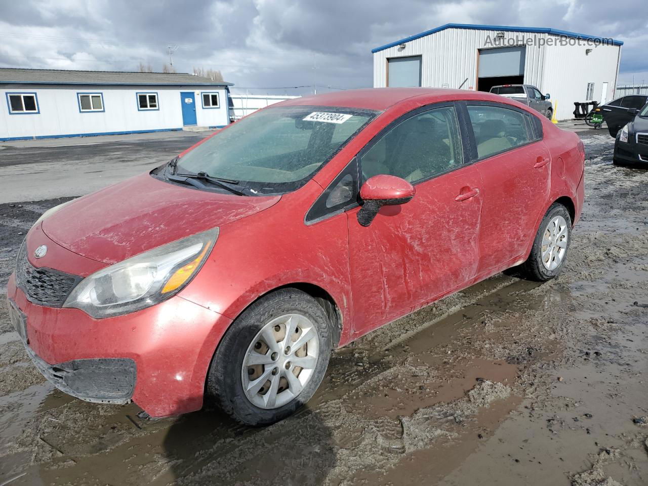 2013 Kia Rio Lx Red vin: KNADM4A37D6309986