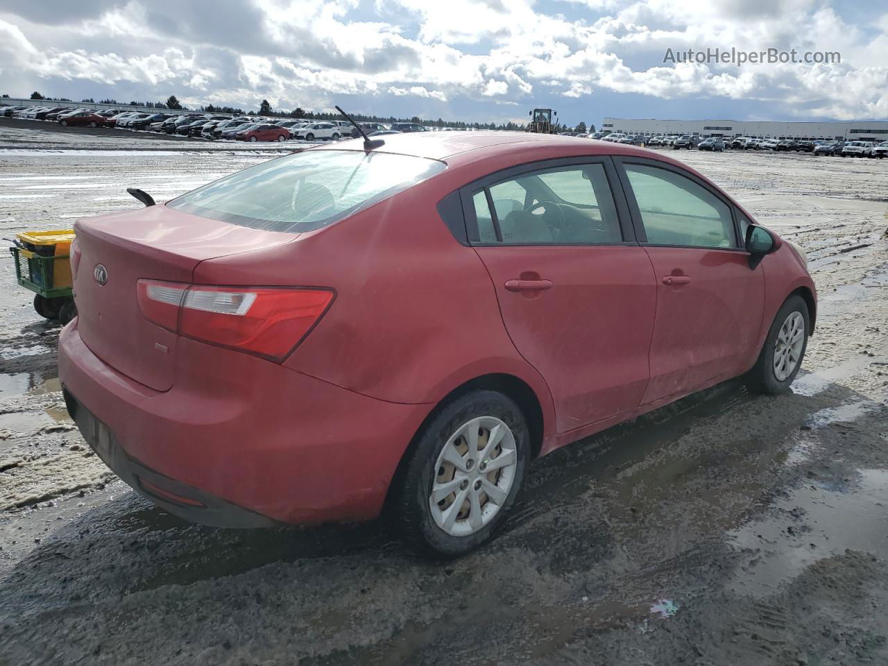 2013 Kia Rio Lx Red vin: KNADM4A37D6309986