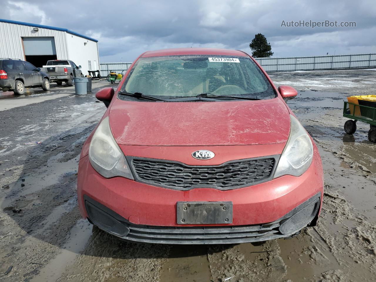 2013 Kia Rio Lx Red vin: KNADM4A37D6309986