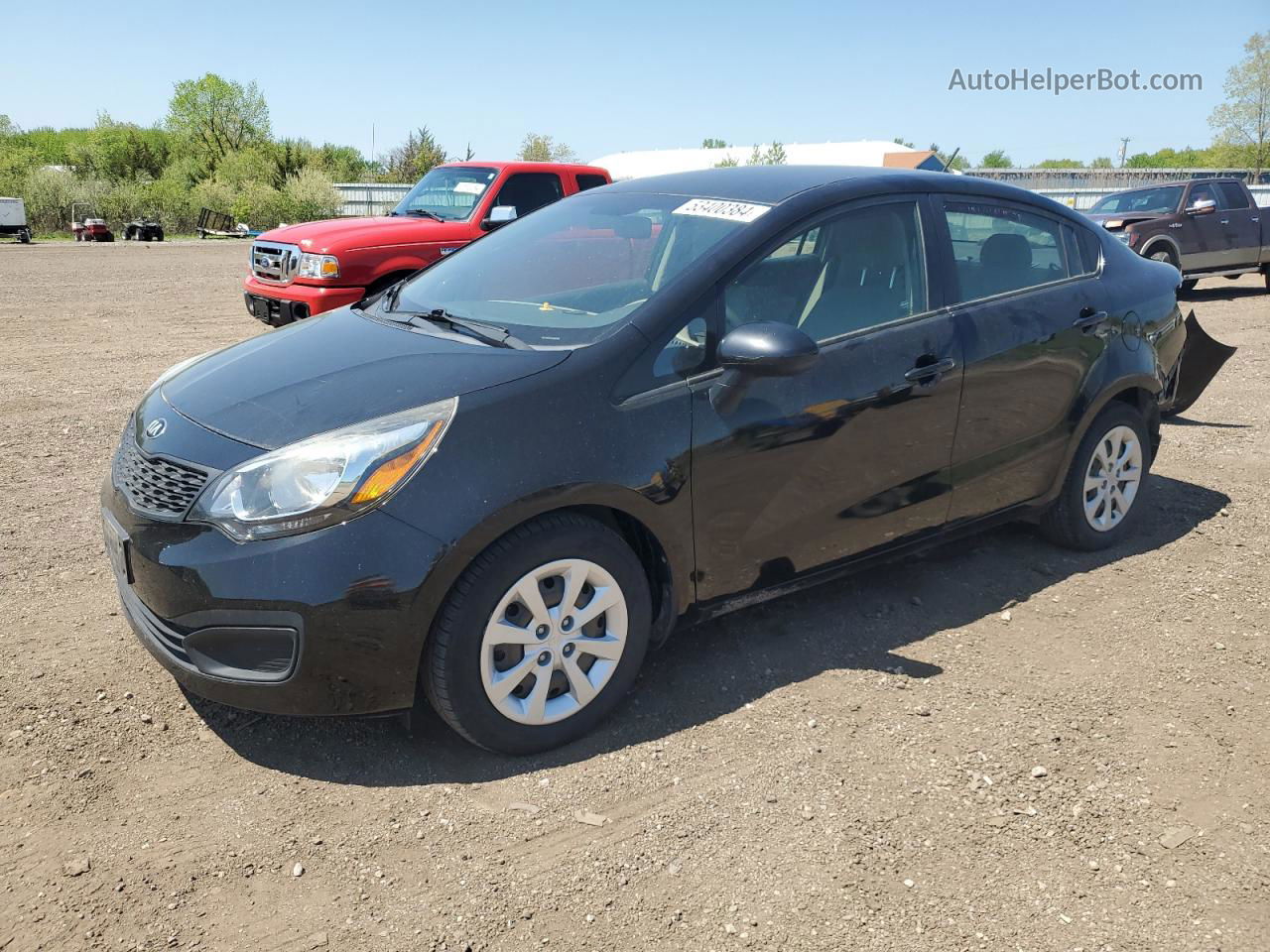 2014 Kia Rio Lx Black vin: KNADM4A37E6324201