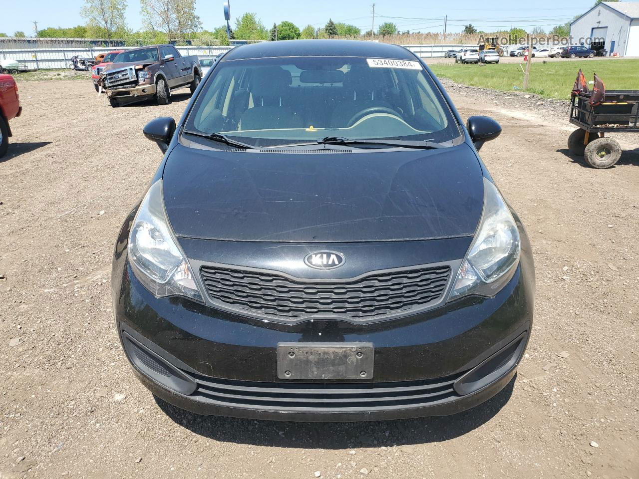 2014 Kia Rio Lx Black vin: KNADM4A37E6324201