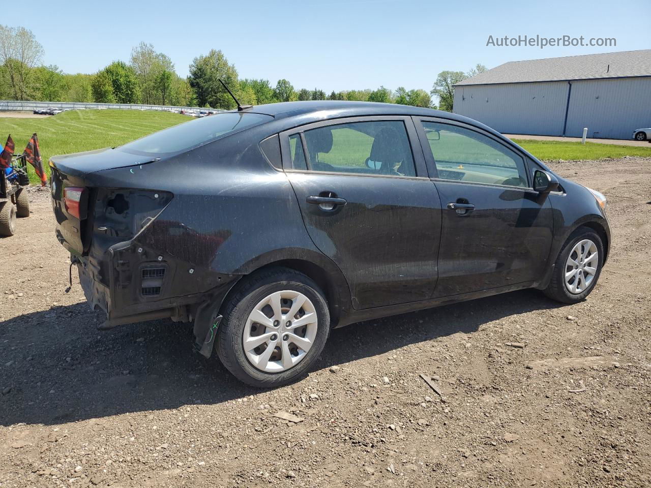 2014 Kia Rio Lx Black vin: KNADM4A37E6324201