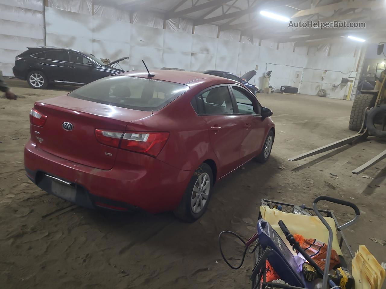 2014 Kia Rio Lx Red vin: KNADM4A37E6326529