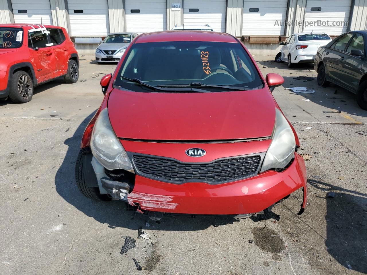 2014 Kia Rio Lx Красный vin: KNADM4A37E6341757