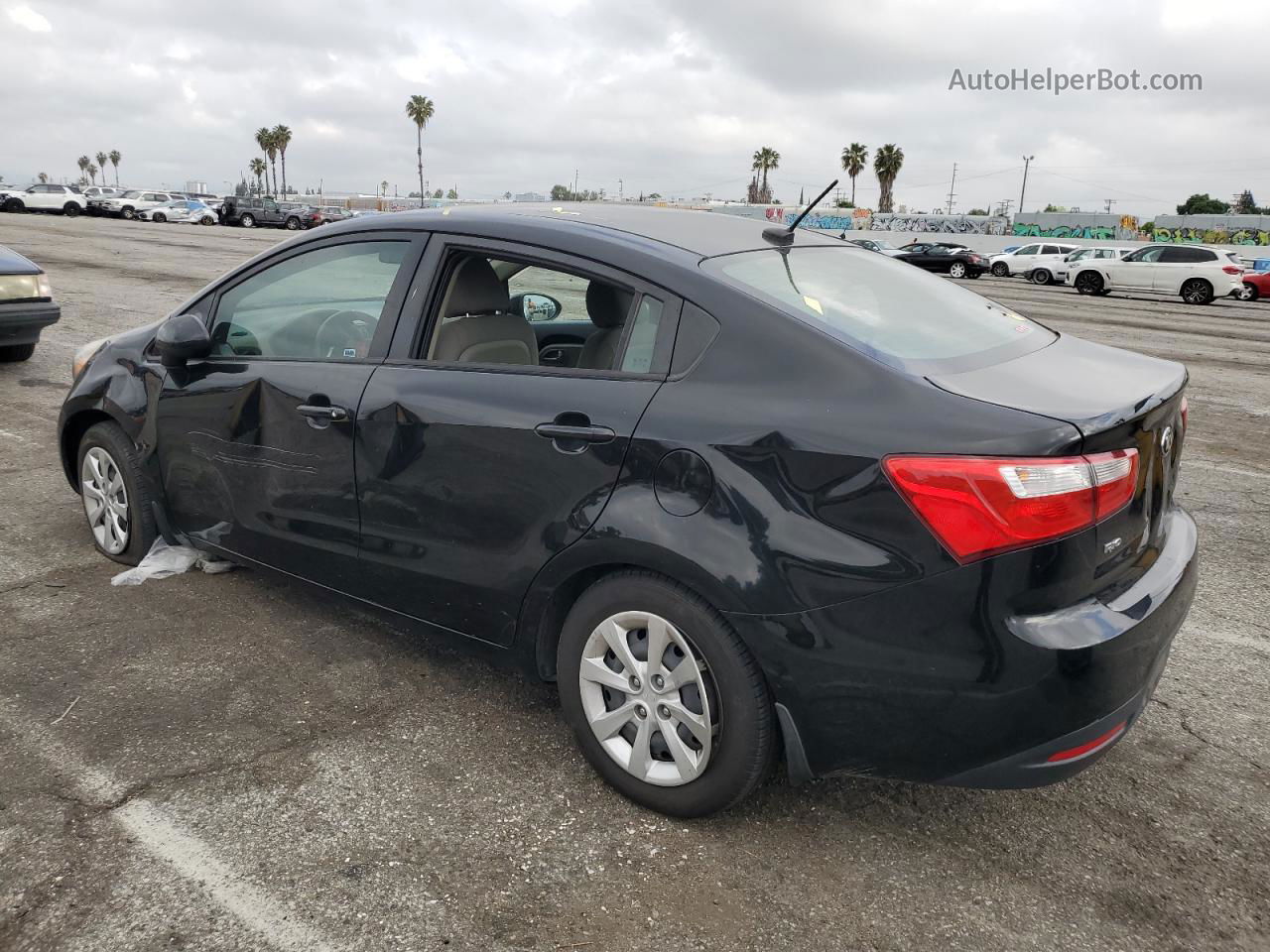 2014 Kia Rio Lx Черный vin: KNADM4A37E6342732