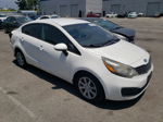 2014 Kia Rio Lx White vin: KNADM4A37E6357845