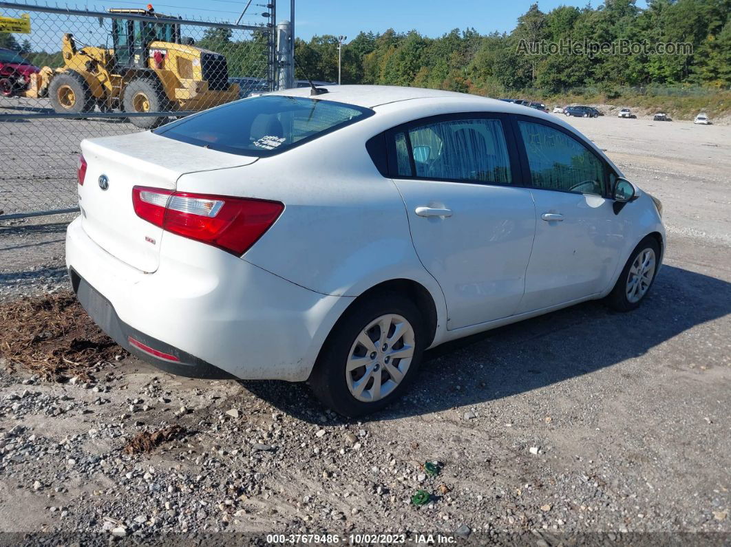 2014 Kia Rio Lx White vin: KNADM4A37E6365699