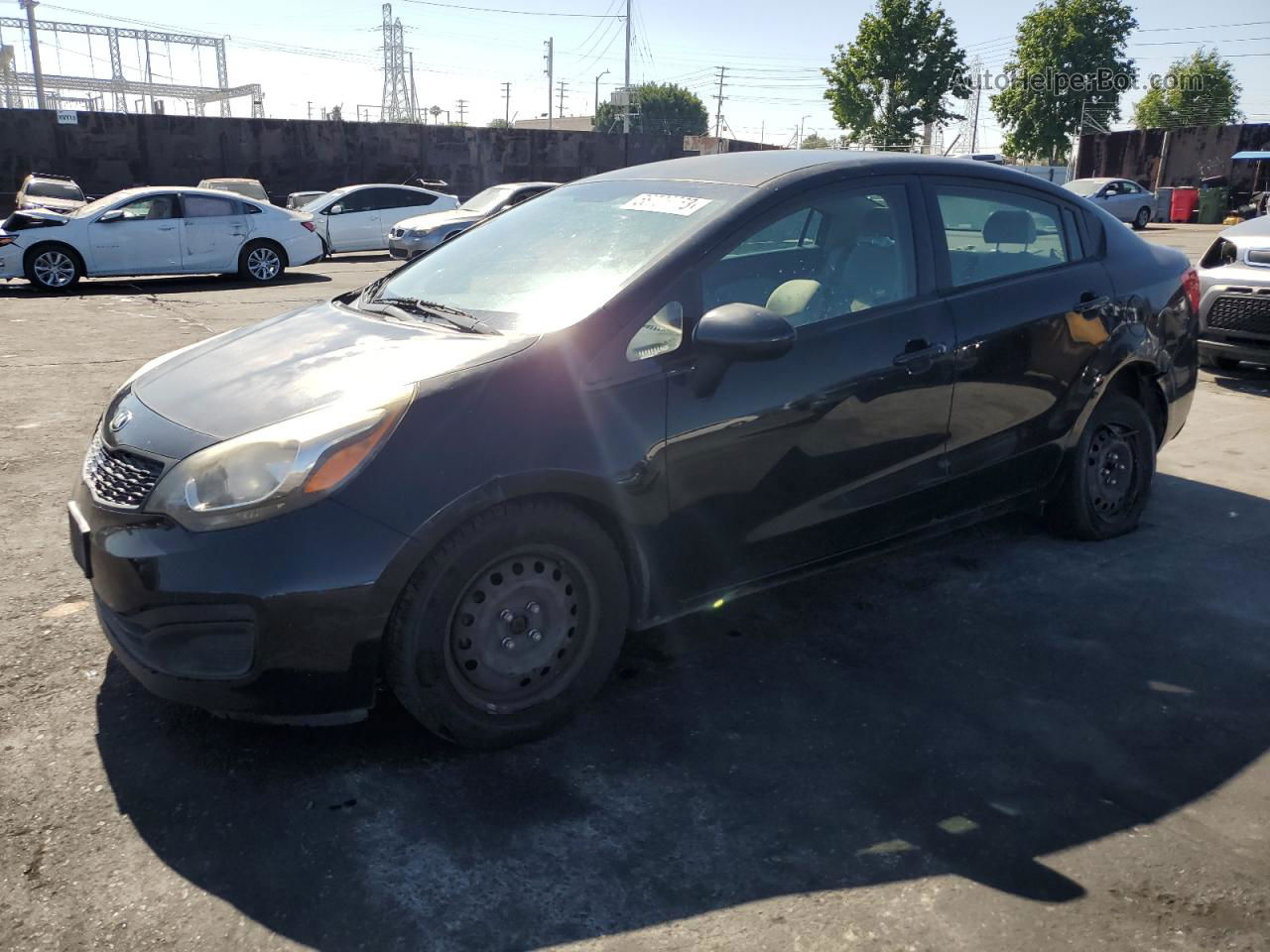 2014 Kia Rio Lx Black vin: KNADM4A37E6370725