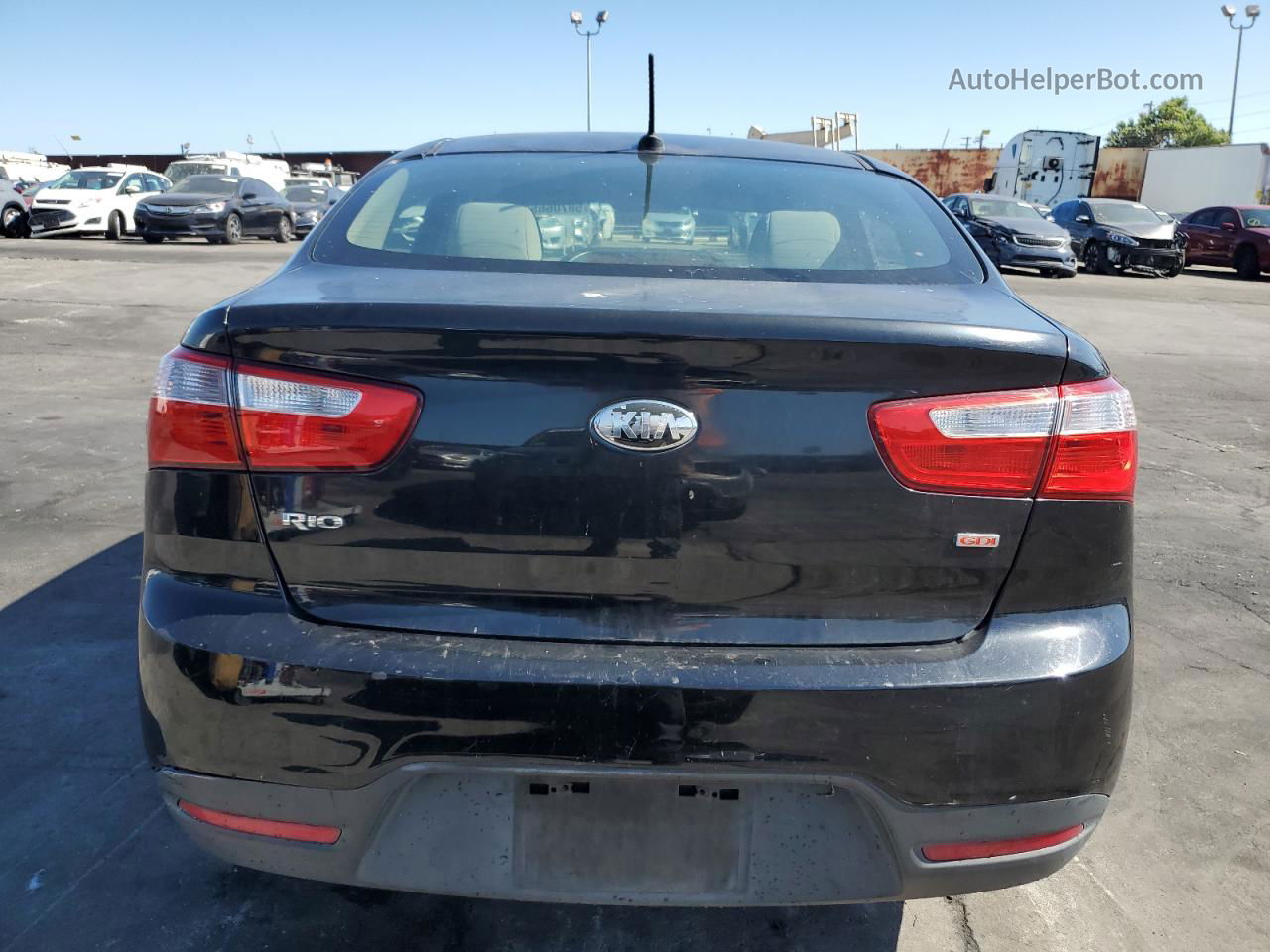 2014 Kia Rio Lx Черный vin: KNADM4A37E6370725