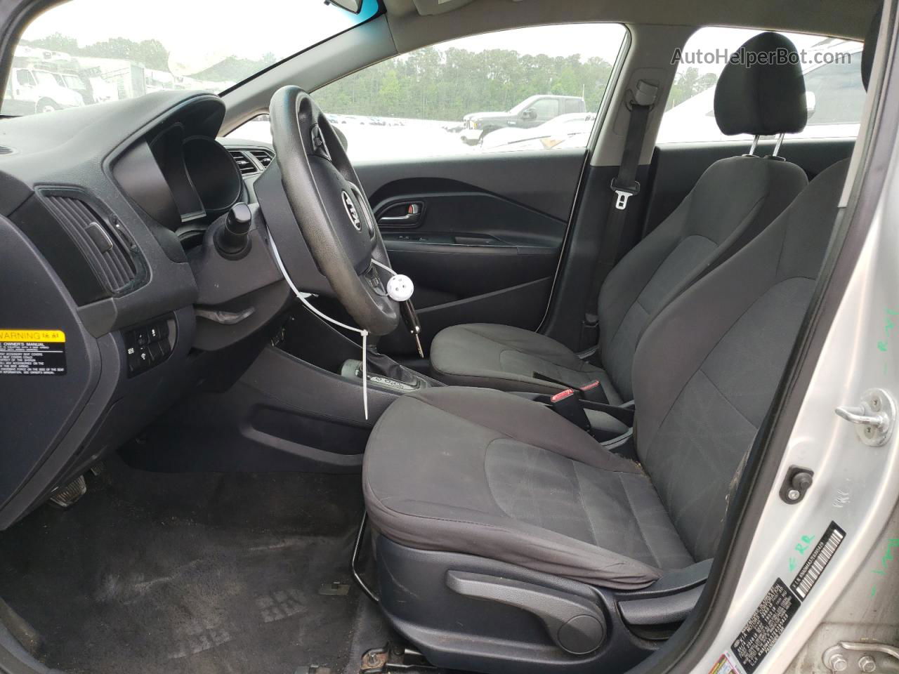 2014 Kia Rio Lx Silver vin: KNADM4A37E6395429