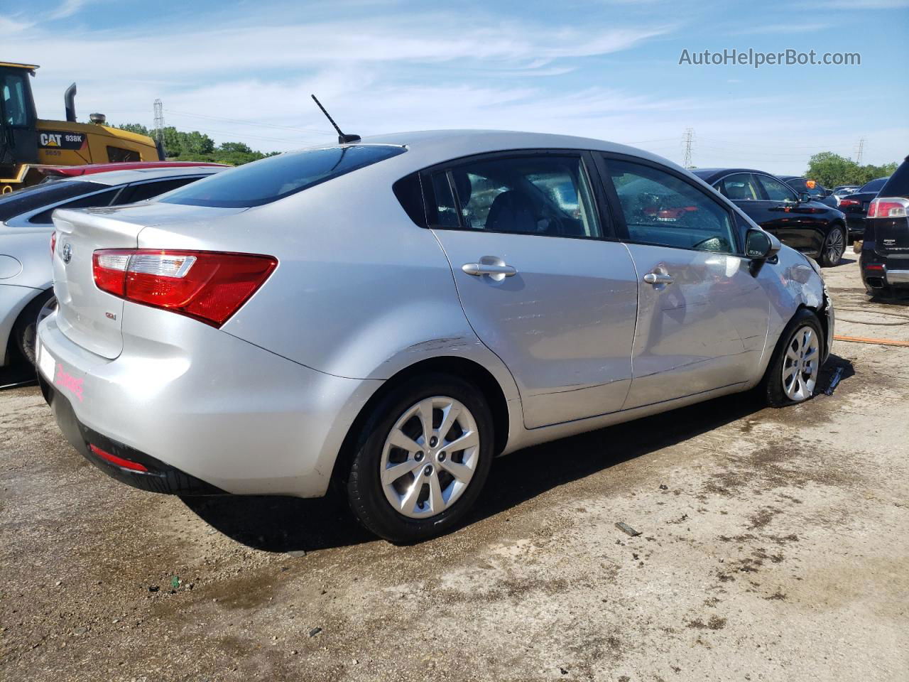 2014 Kia Rio Lx Silver vin: KNADM4A37E6397956