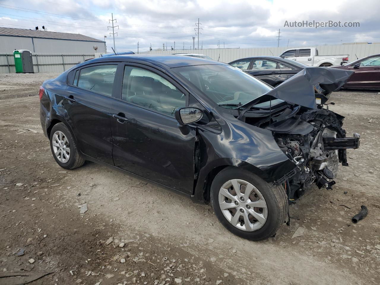 2014 Kia Rio Lx Черный vin: KNADM4A37E6420233