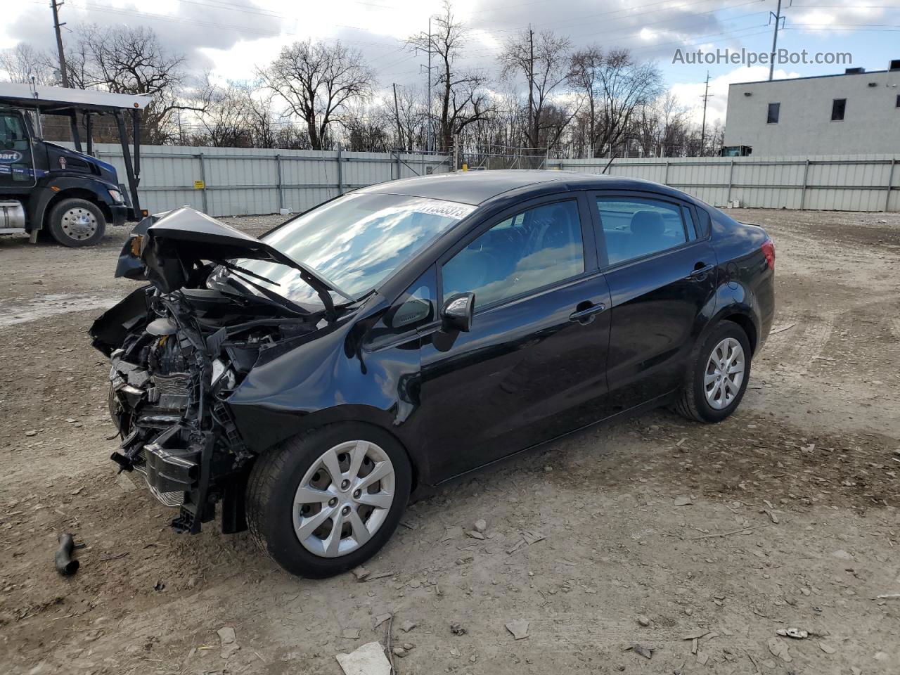 2014 Kia Rio Lx Черный vin: KNADM4A37E6420233