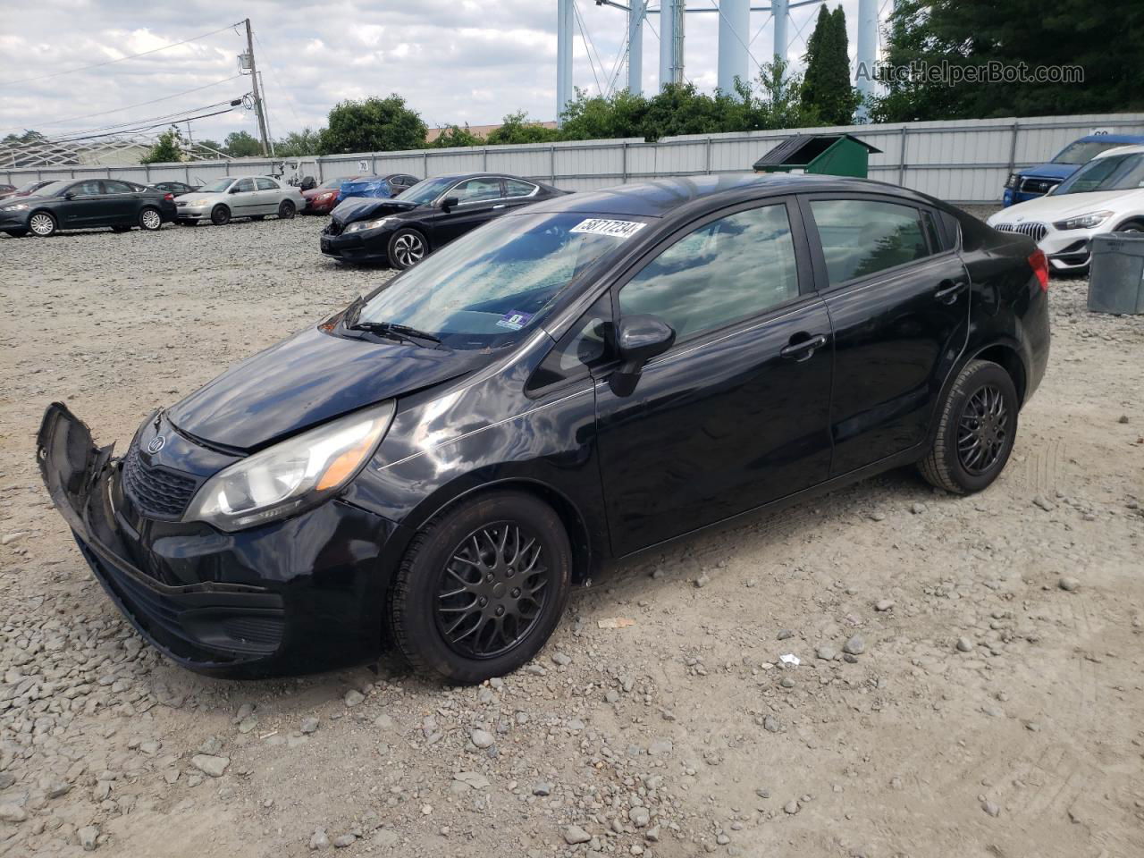 2013 Kia Rio Lx Black vin: KNADM4A38D6110624