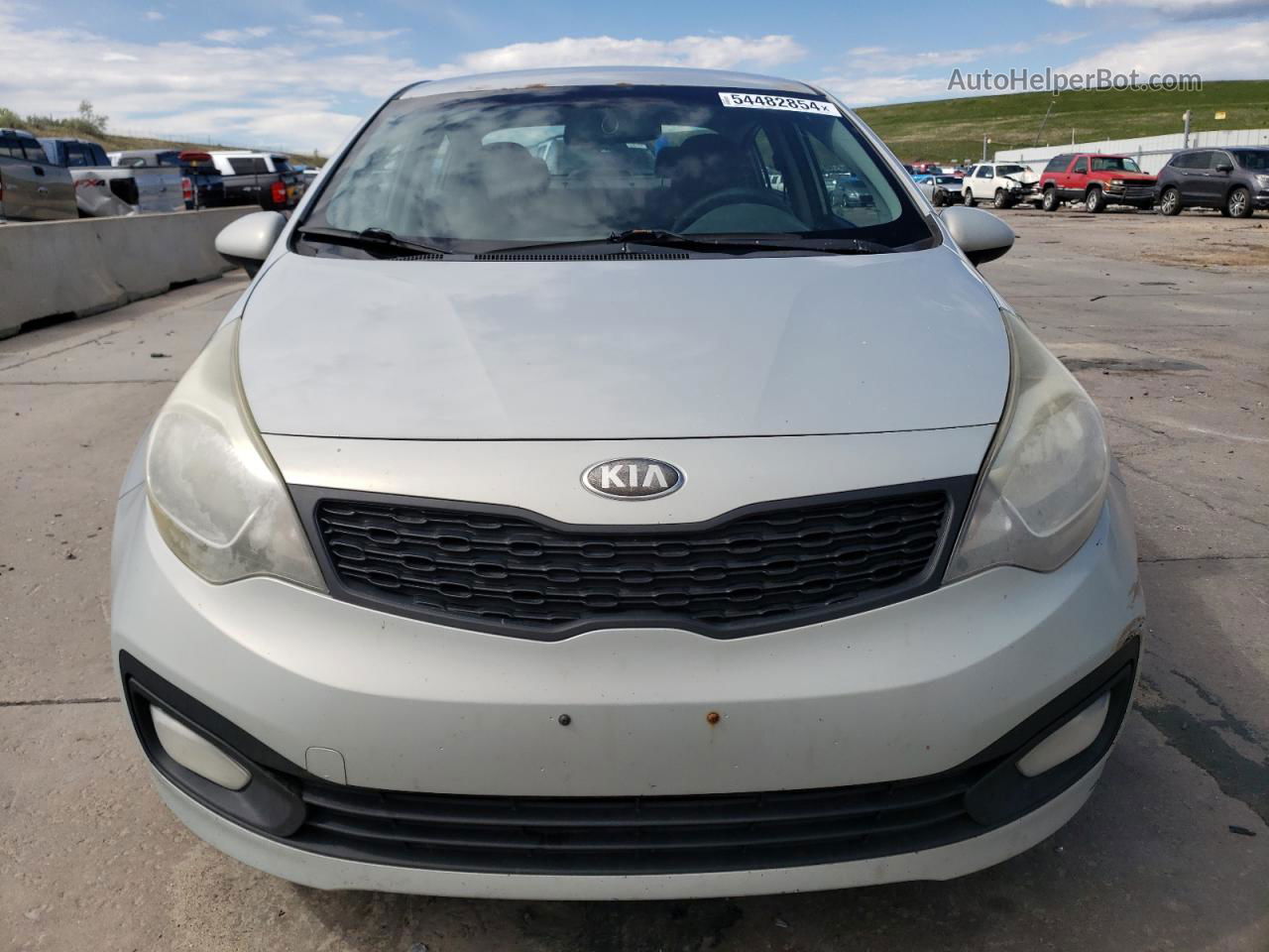 2013 Kia Rio Lx Silver vin: KNADM4A38D6136334