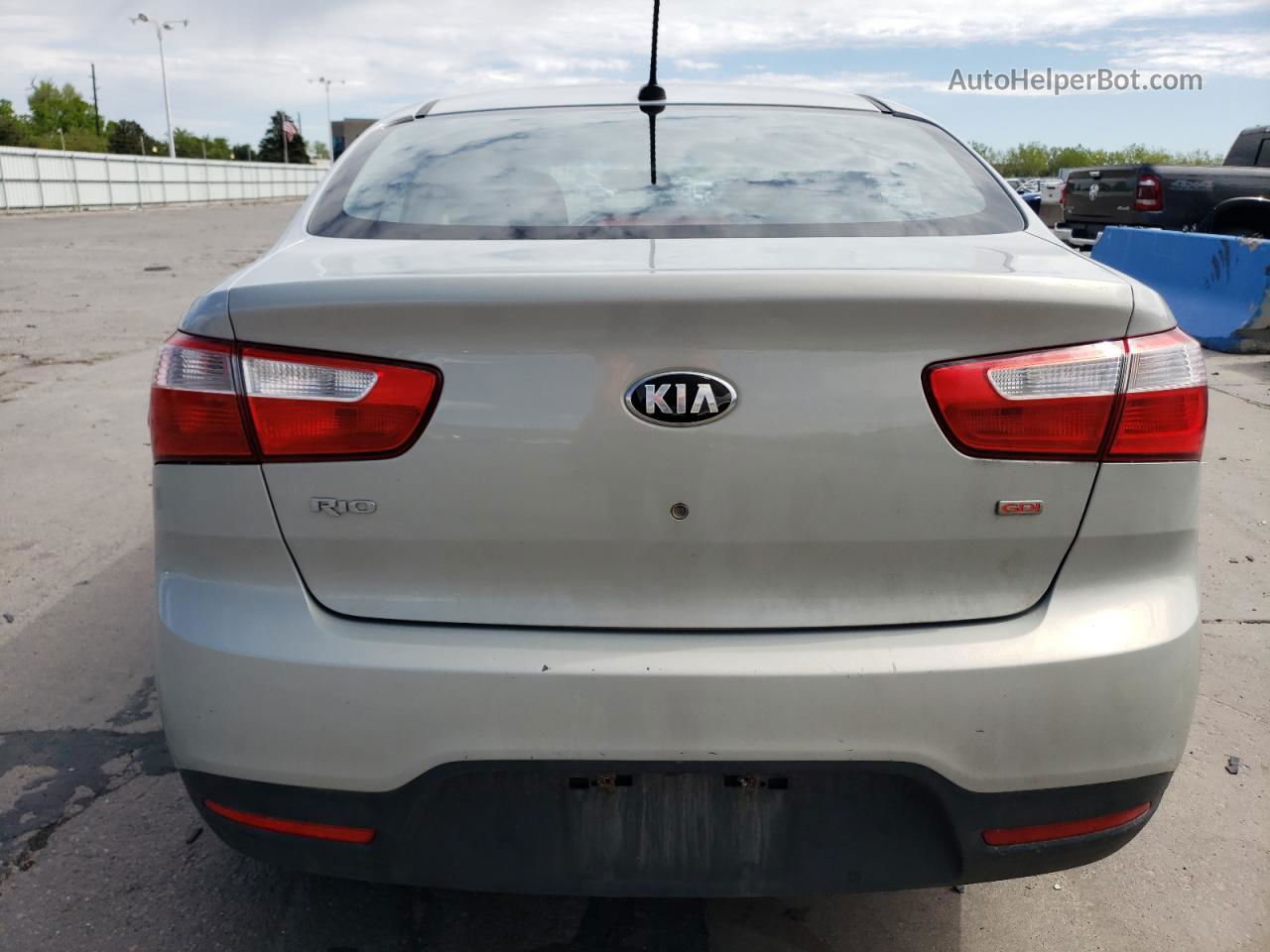 2013 Kia Rio Lx Silver vin: KNADM4A38D6136334