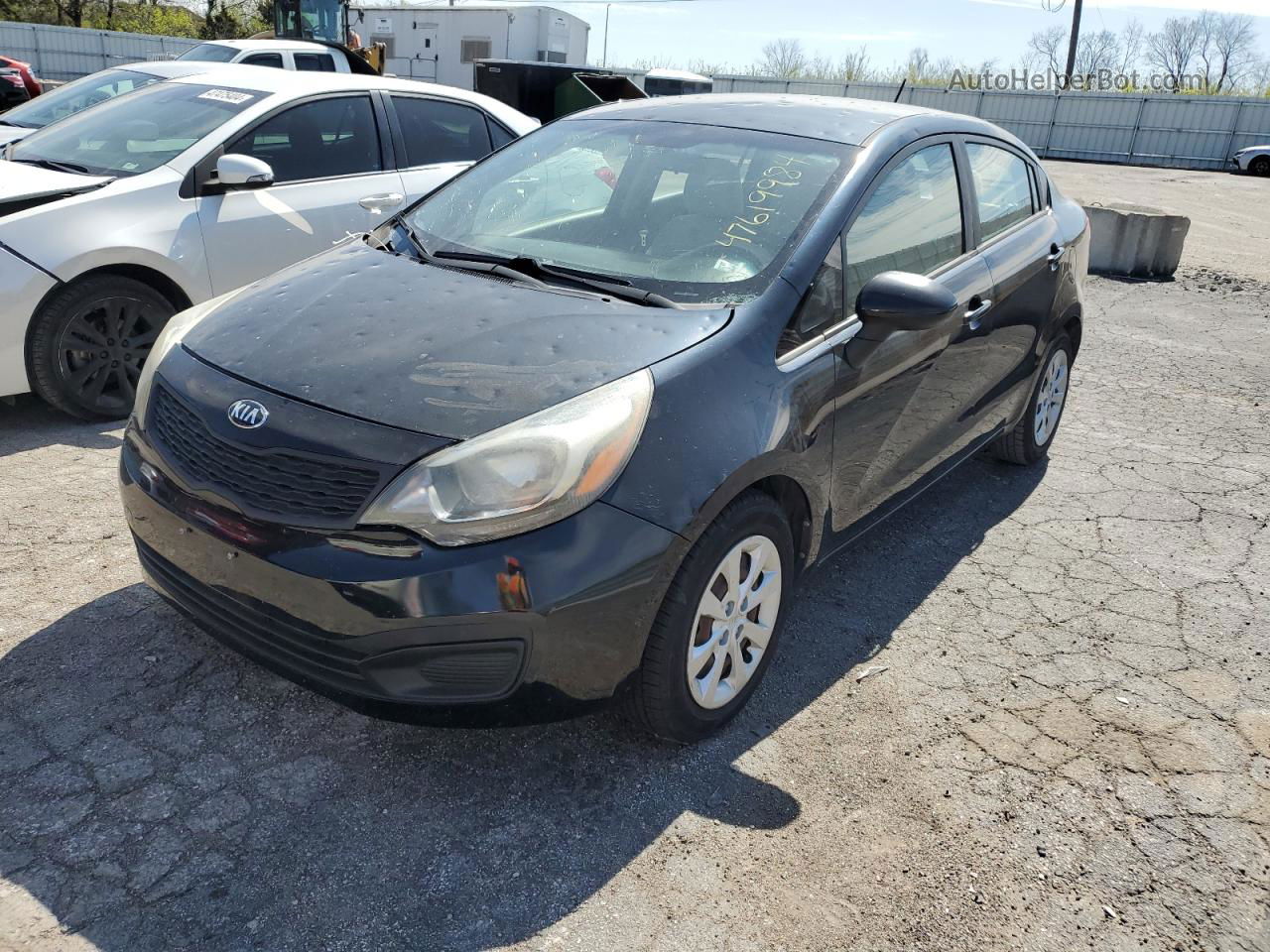 2013 Kia Rio Lx Черный vin: KNADM4A38D6140366