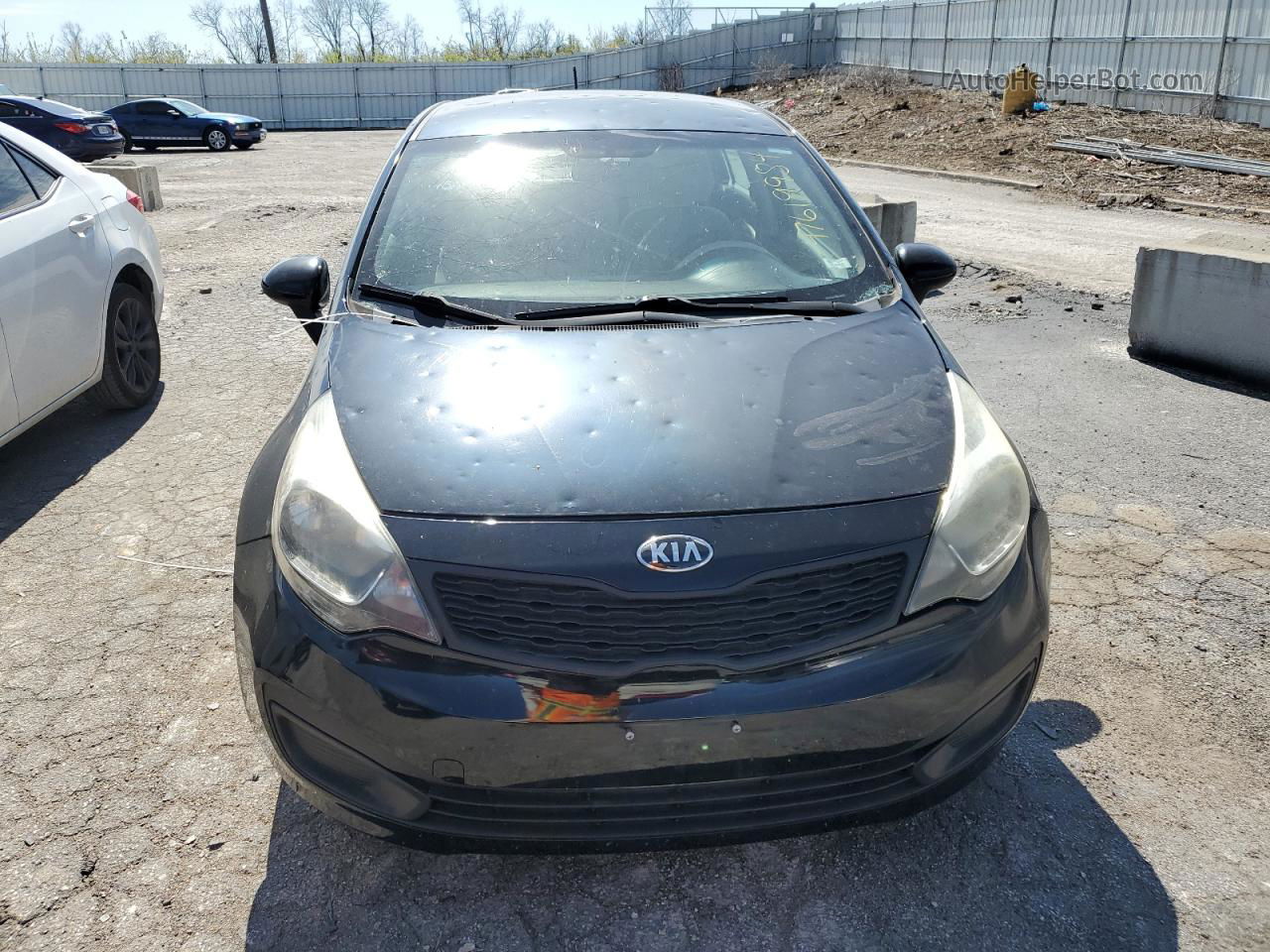 2013 Kia Rio Lx Black vin: KNADM4A38D6140366