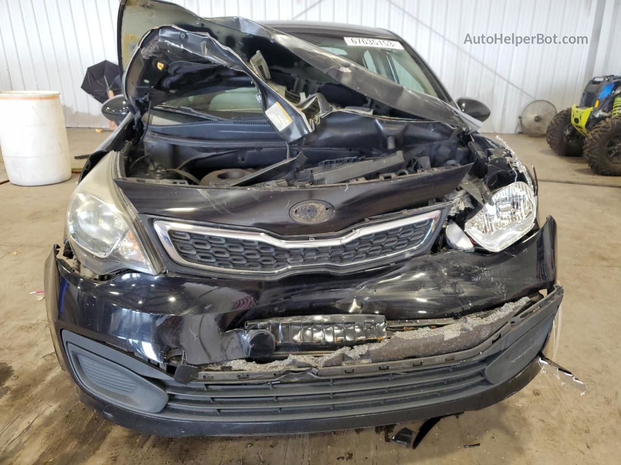 2013 Kia Rio Lx Black vin: KNADM4A38D6170838