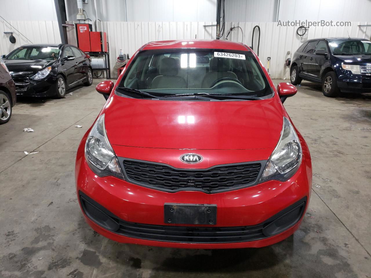 2013 Kia Rio Lx Красный vin: KNADM4A38D6198851