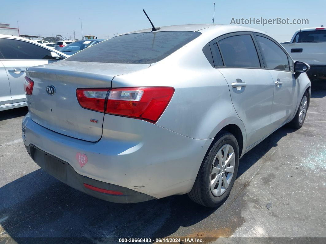 2013 Kia Rio Lx Silver vin: KNADM4A38D6230164