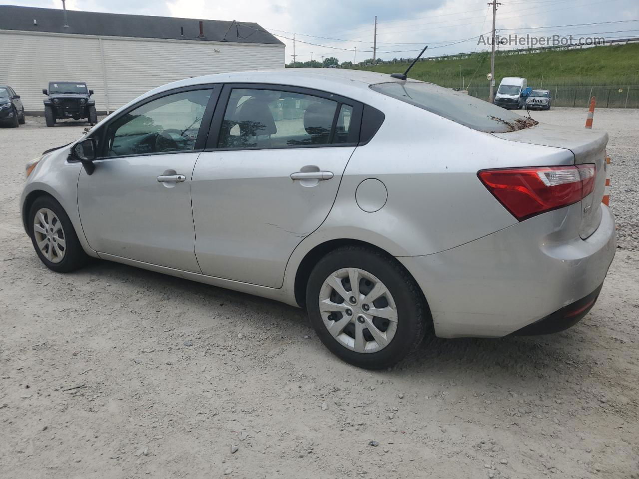 2013 Kia Rio Lx Silver vin: KNADM4A38D6282474