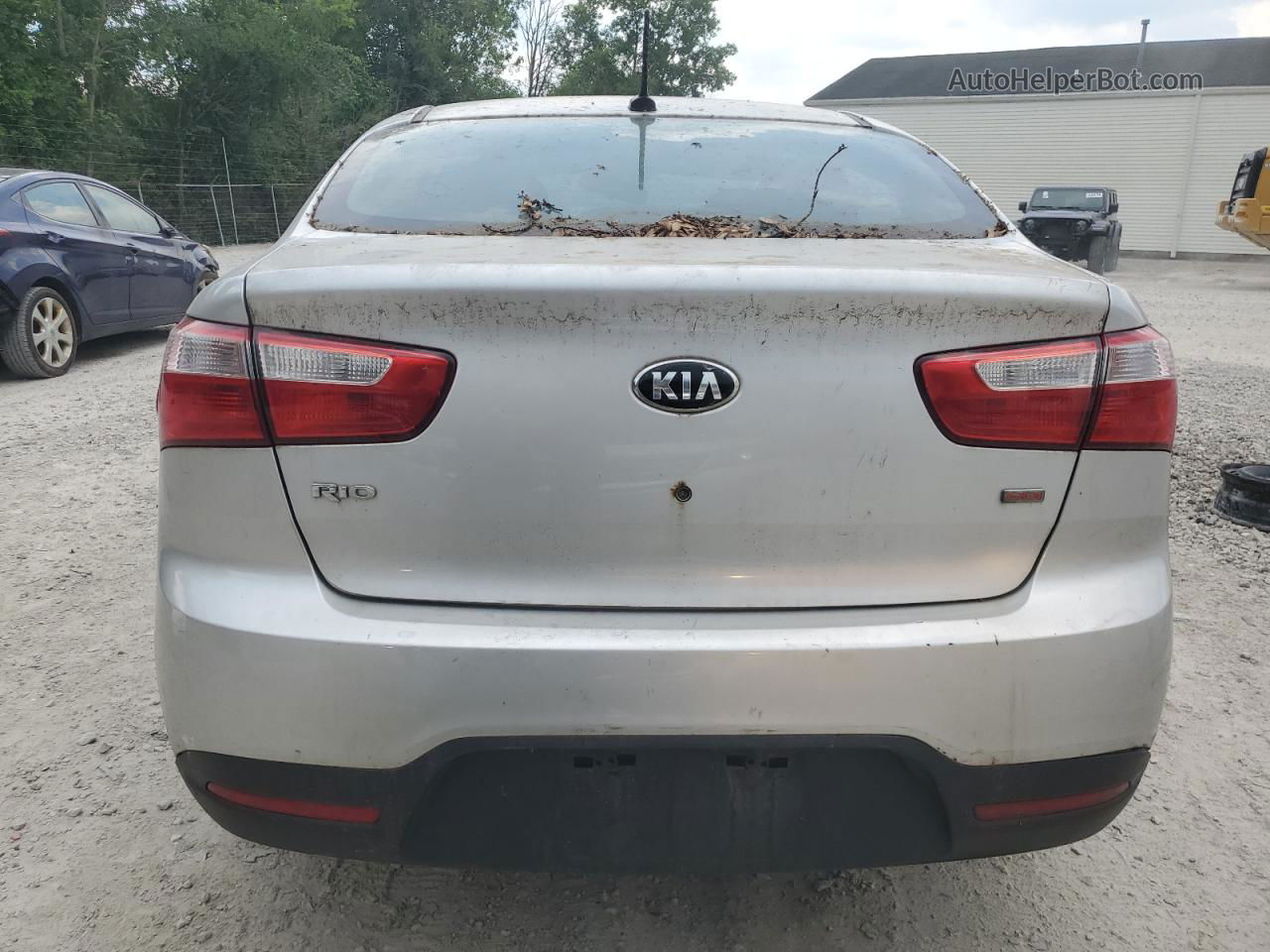 2013 Kia Rio Lx Silver vin: KNADM4A38D6282474