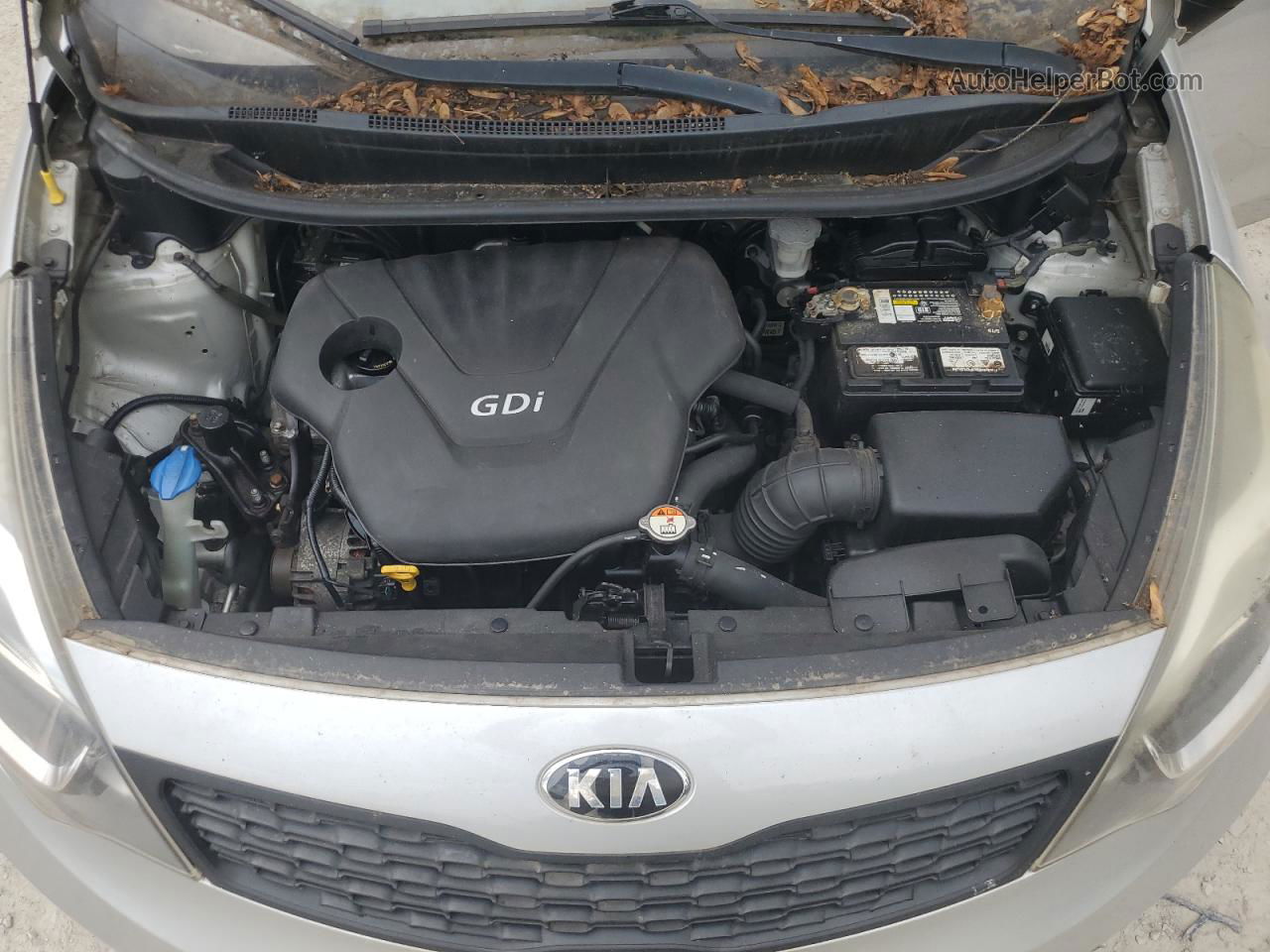 2013 Kia Rio Lx Silver vin: KNADM4A38D6282474