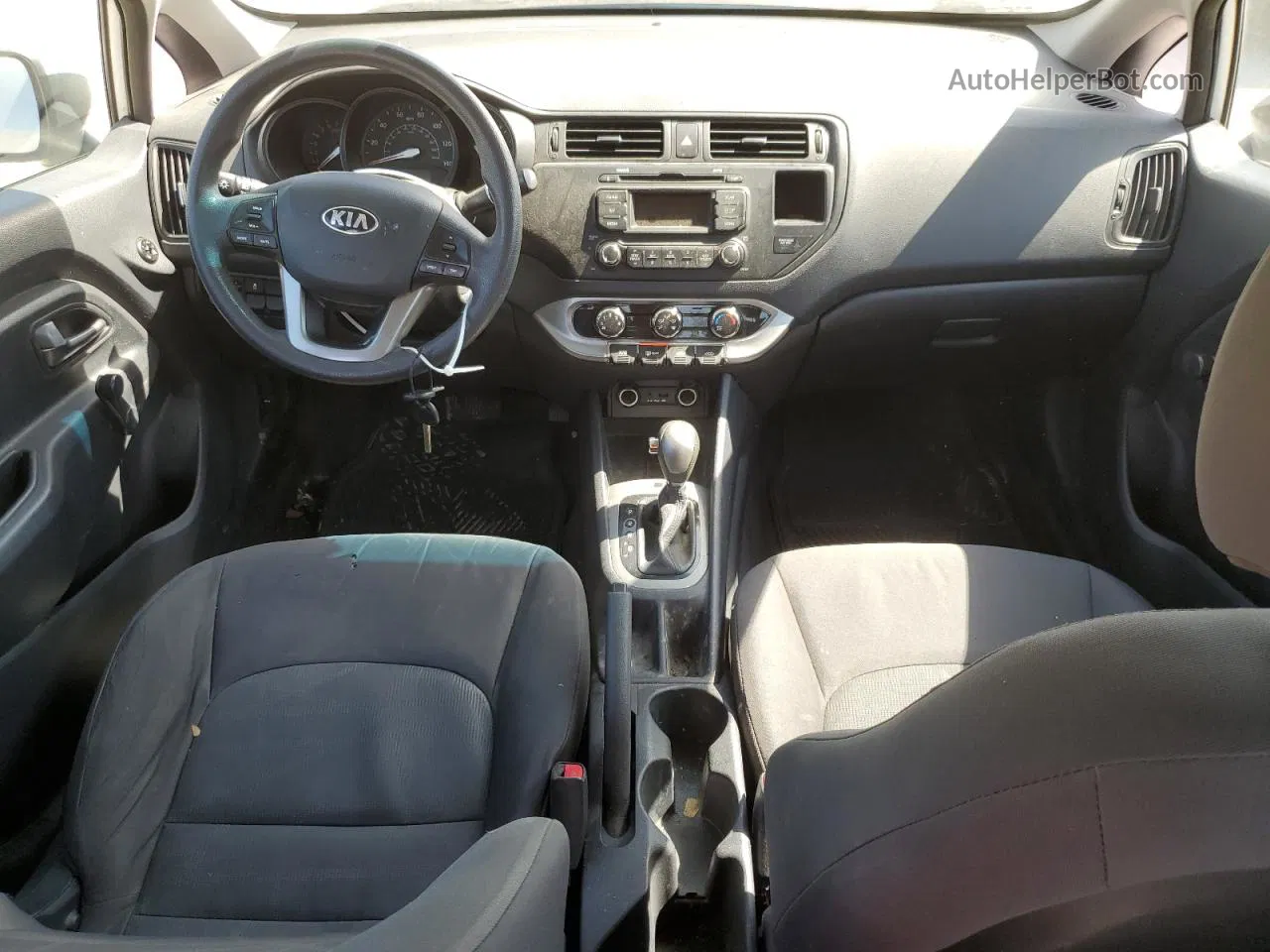 2013 Kia Rio Lx Silver vin: KNADM4A38D6292227