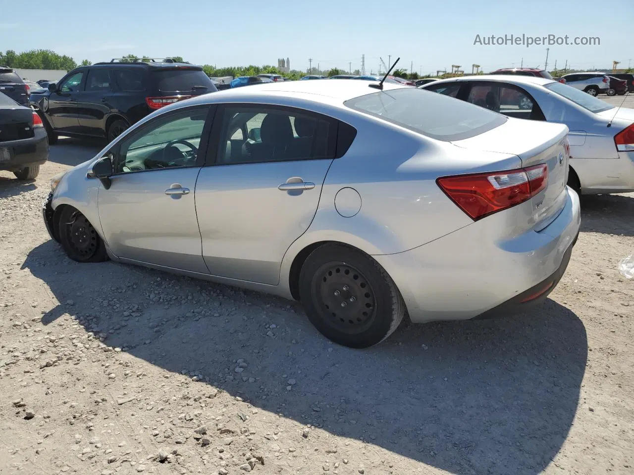 2013 Kia Rio Lx Silver vin: KNADM4A38D6292227