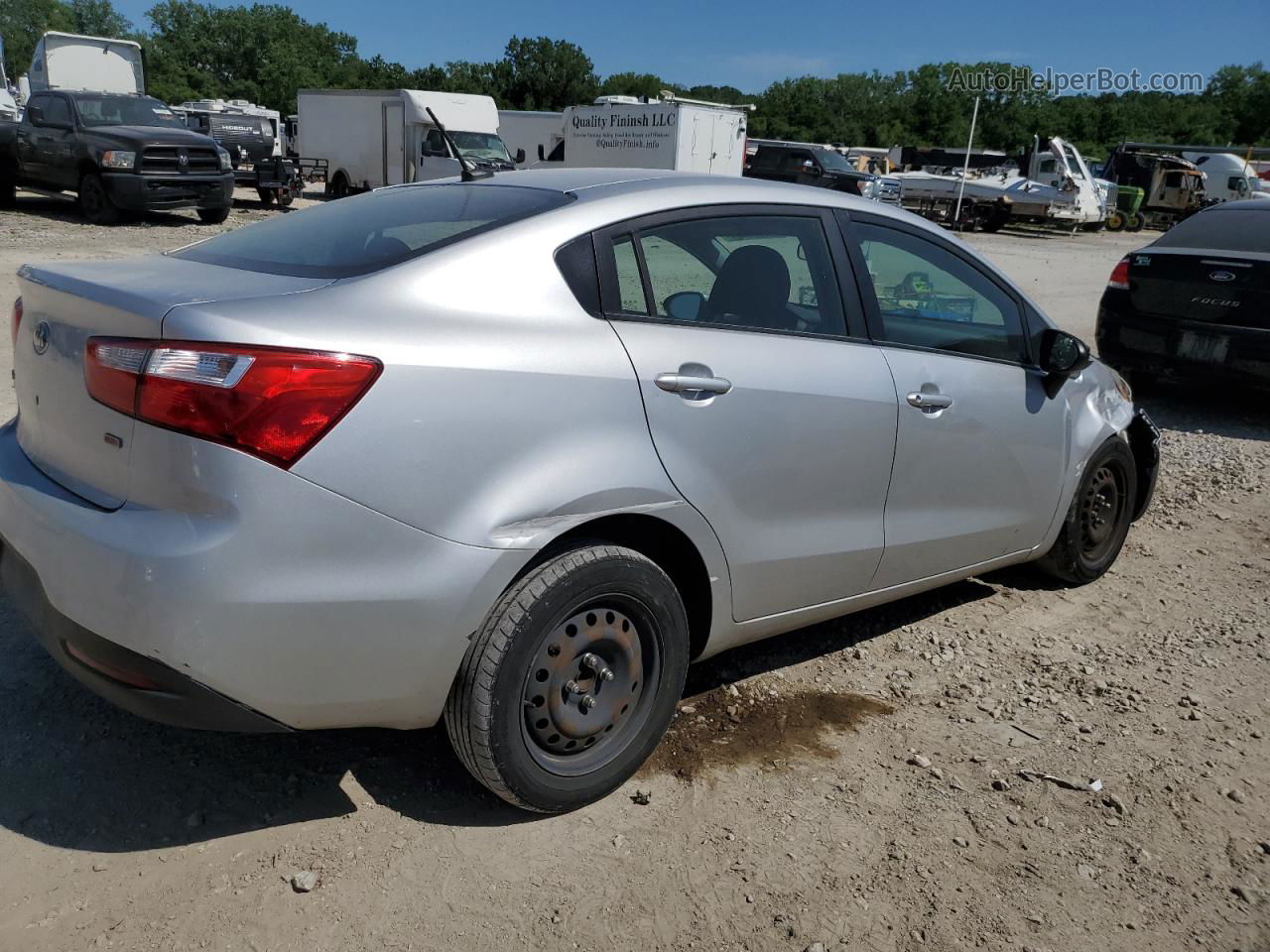 2013 Kia Rio Lx Silver vin: KNADM4A38D6292227