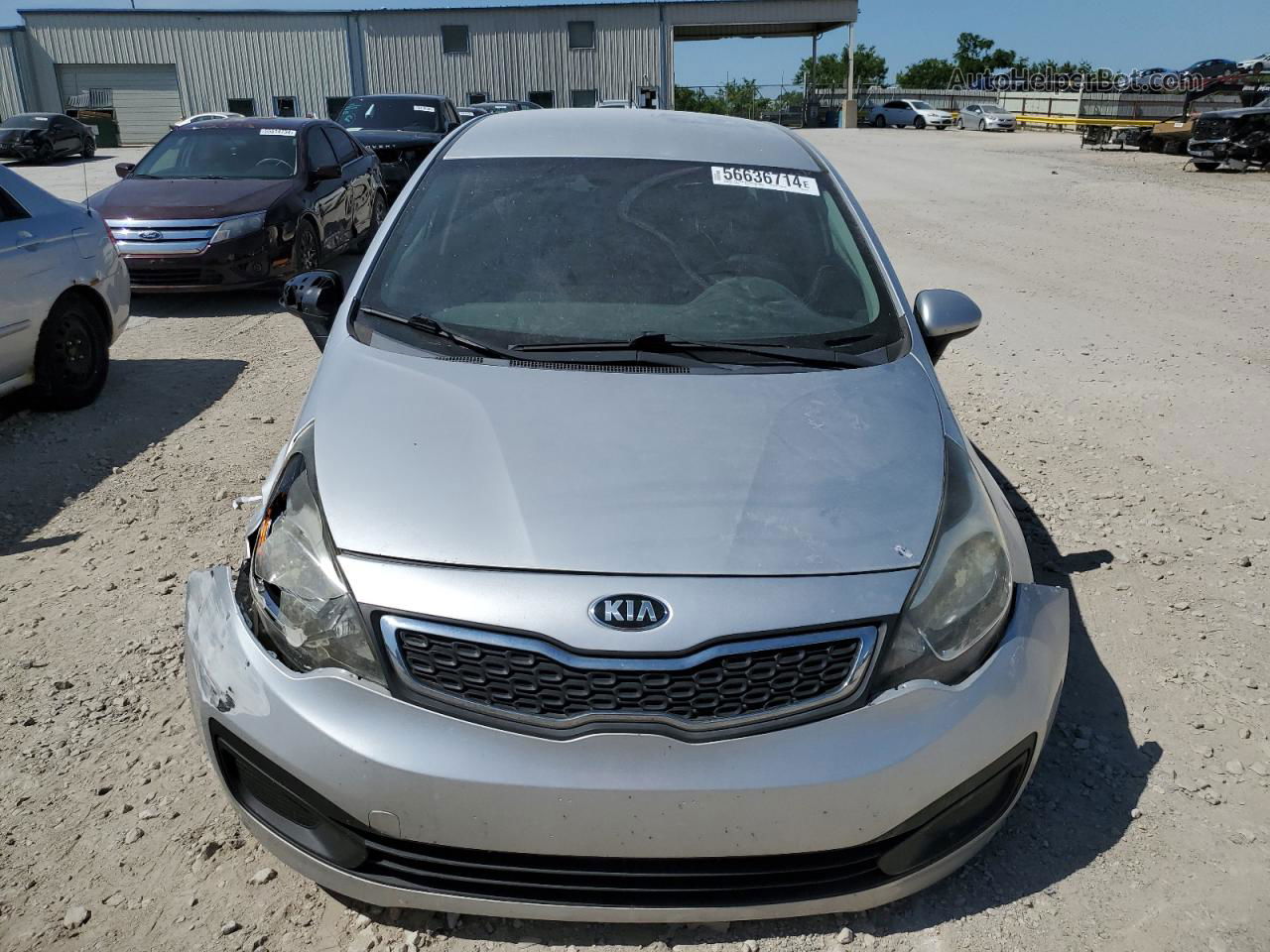 2013 Kia Rio Lx Silver vin: KNADM4A38D6292227