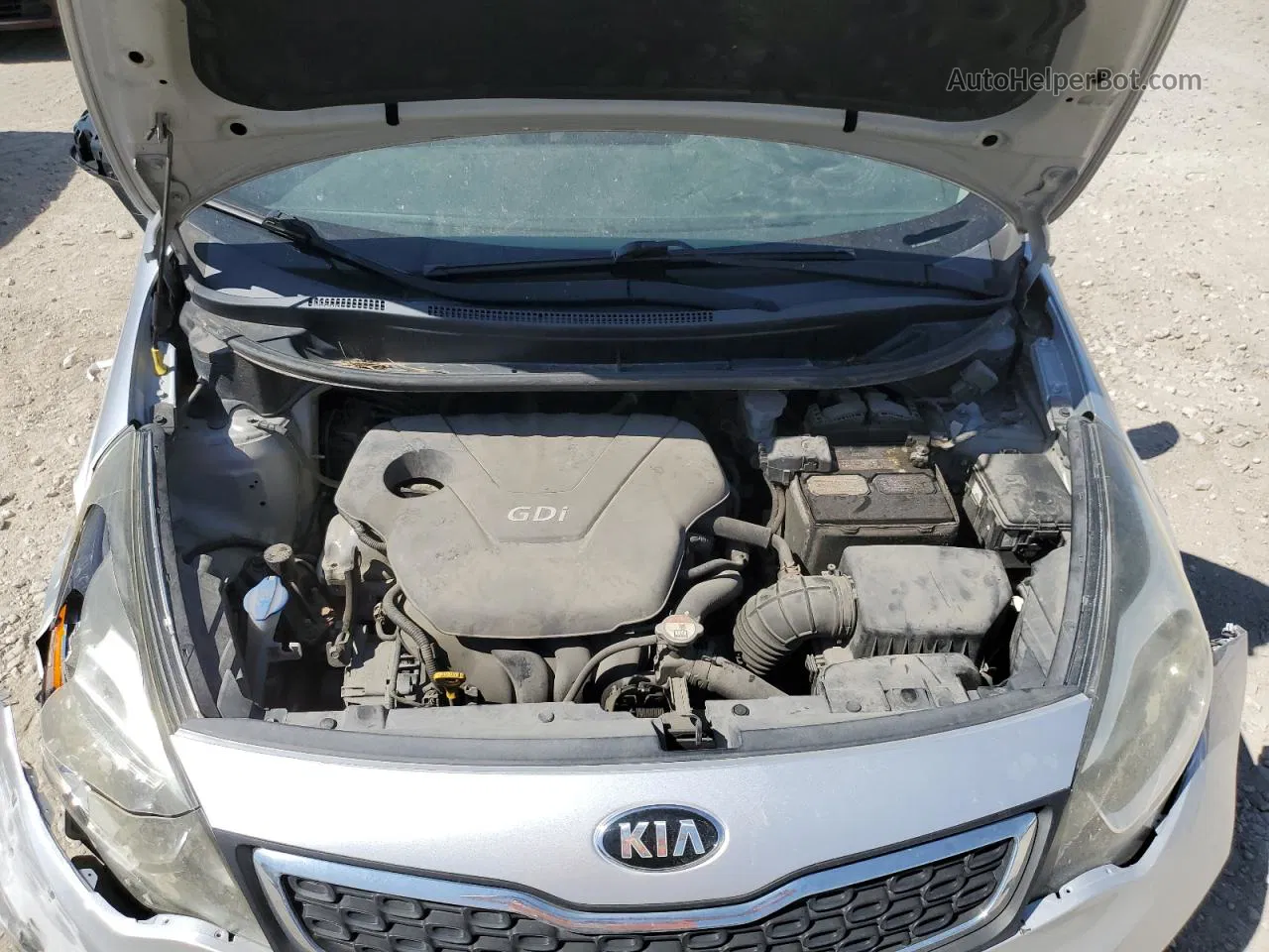 2013 Kia Rio Lx Silver vin: KNADM4A38D6292227