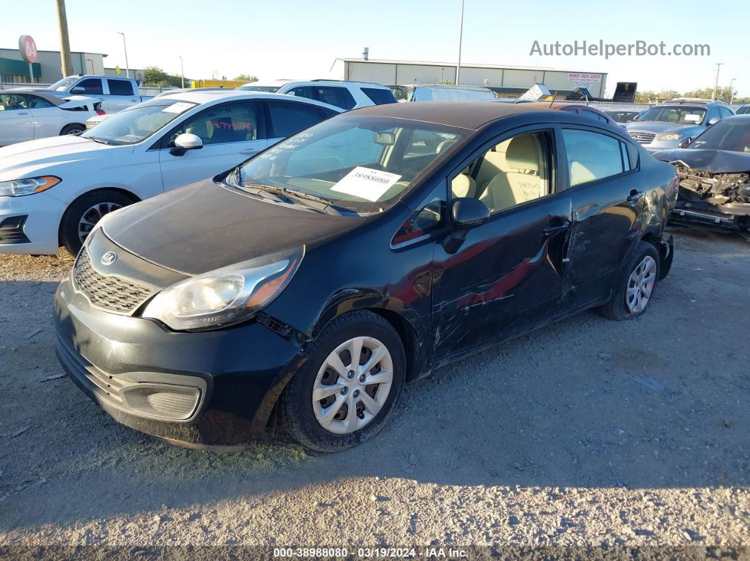 2013 Kia Rio Lx Black vin: KNADM4A38D6312427