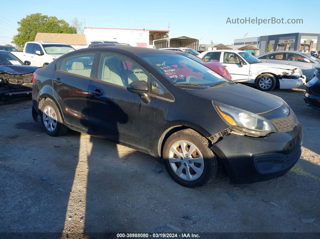 2013 Kia Rio Lx Black vin: KNADM4A38D6312427