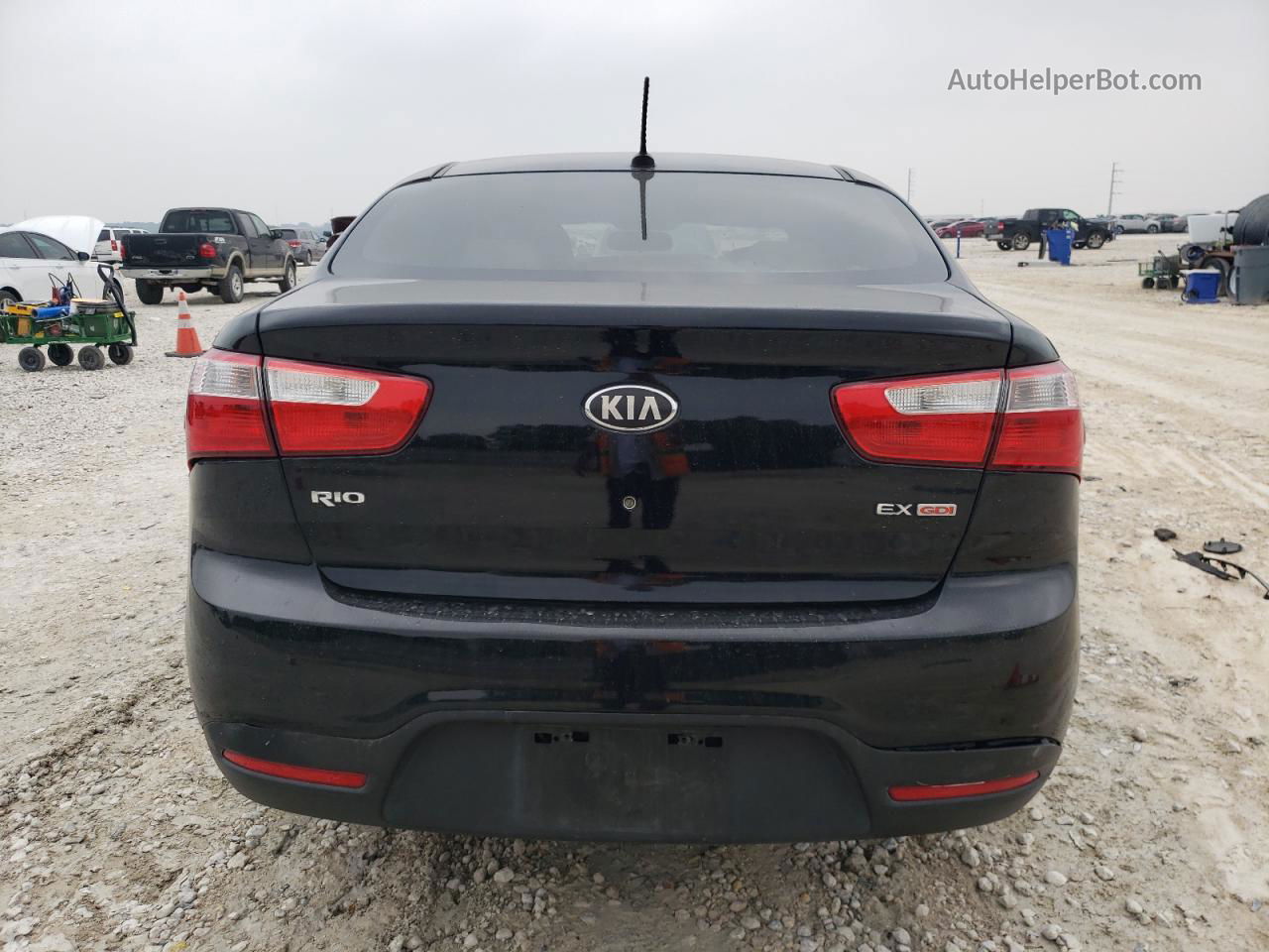 2013 Kia Rio Lx Black vin: KNADM4A38D6317885