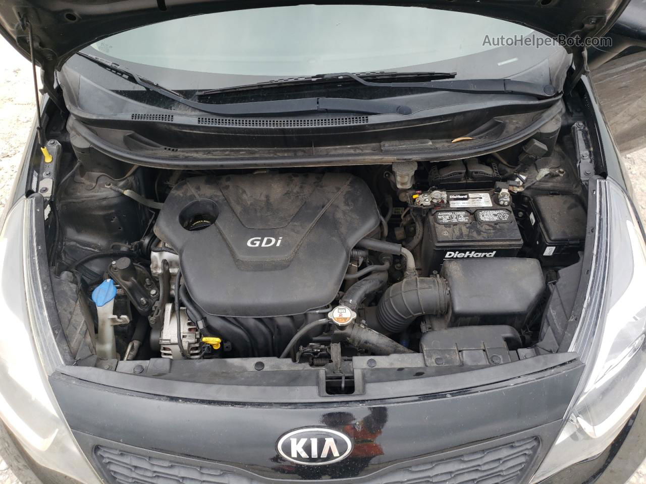 2013 Kia Rio Lx Black vin: KNADM4A38D6317885