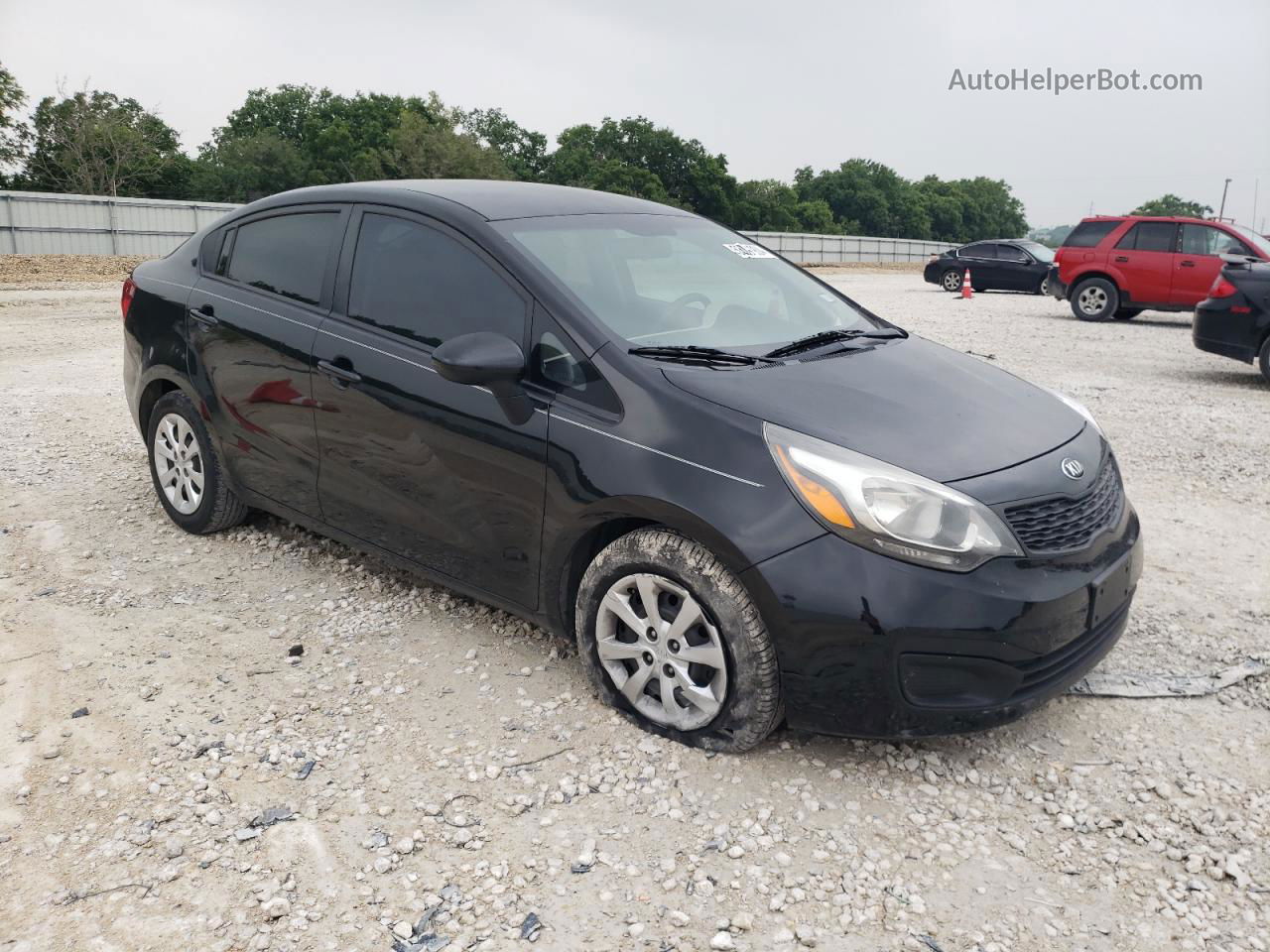 2013 Kia Rio Lx Black vin: KNADM4A38D6317885