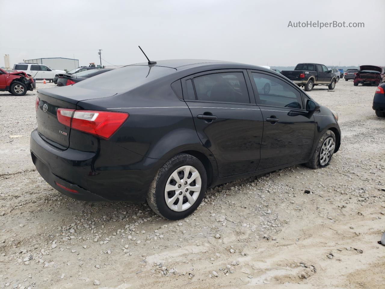 2013 Kia Rio Lx Black vin: KNADM4A38D6317885