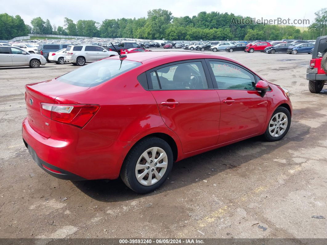 2014 Kia Rio Lx Red vin: KNADM4A38E6324210