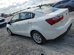 2014 Kia Rio Lx White vin: KNADM4A38E6341119